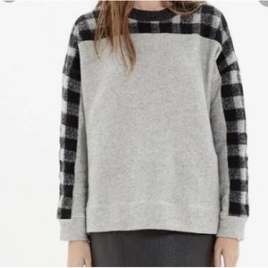 Madewell Buffalo Check Plaid Wool Sweater
